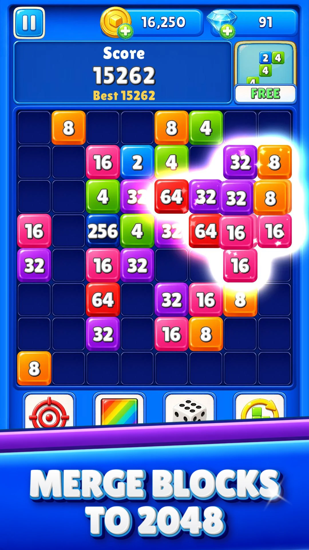 MERBO: 2048 Merge Block Puzzle screenshot