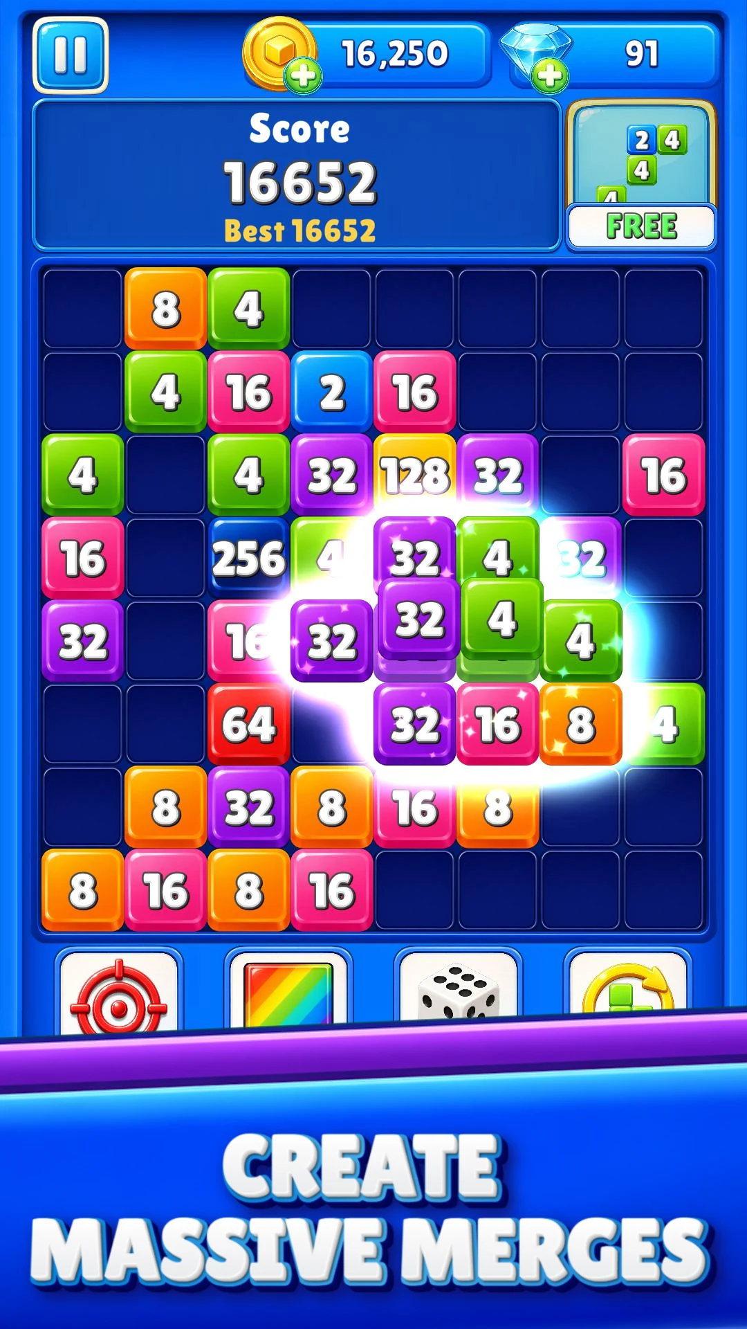 MERBO: 2048 Merge Block Puzzle screenshot